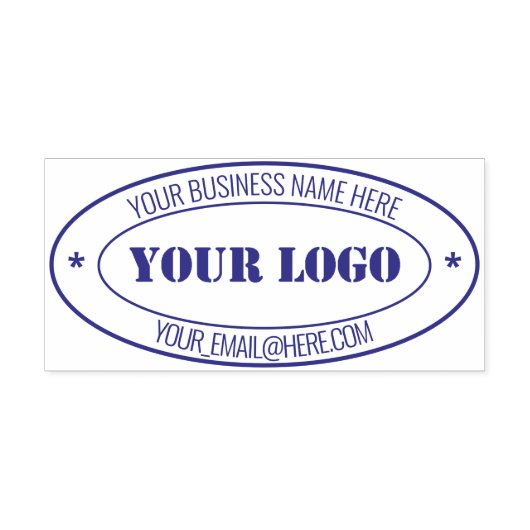 カスタムロゴ文字楕円セルフインキングスタンプ セルフインキングスタンプ (デザイン)