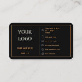 カスタムロゴ文字金ゴールドとブラック名刺 名刺 (正面)