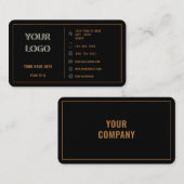 カスタムロゴ文字金ゴールドとブラック名刺 名刺 (正面/裏面)