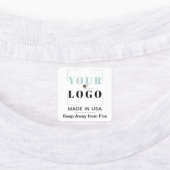 カスタムロゴ文字&カントリースクエア衣料品 ラベル (貼付)