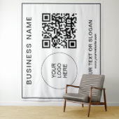 カスタムロゴ文字QRコードイベントセミナーの背景 タペストリー (インサイチュ)