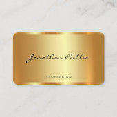 カスタムロゴ文字QRコード金ゴールドテンプレート 名刺 (正面)