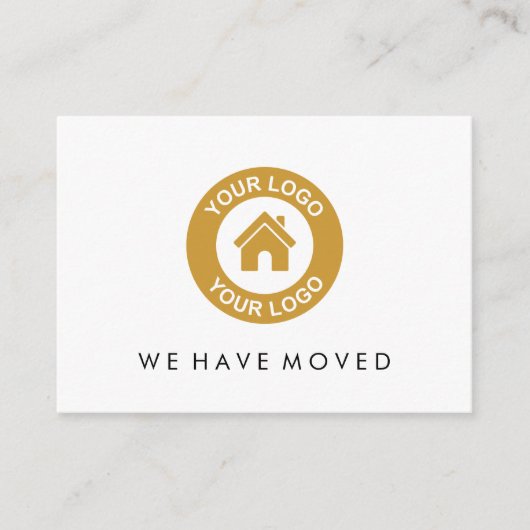 カスタムロゴ新しいアドレスの移動告知カード エンクロージャーカード (正面)