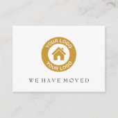 カスタムロゴ新しいアドレスの移動告知カード エンクロージャーカード (正面)