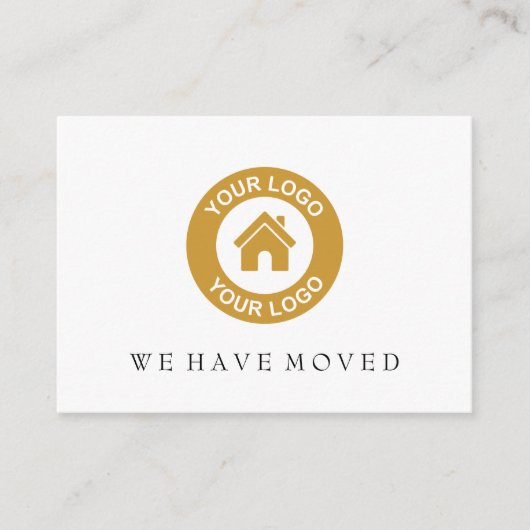 カスタムロゴ新しいアドレスの移動告知カード エンクロージャーカード (正面)