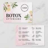 カスタムロゴ春Botox After Care Card 名刺 (正面/裏面)