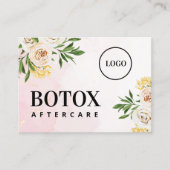 カスタムロゴ春Botox After Care Card 名刺 (正面)