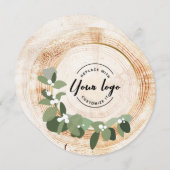 カスタムロゴ木目モダンリース シーズンカード (正面/裏面)