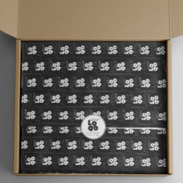 カスタムロゴ模様ブラックティッシュペーパー 薄葉紙