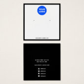 カスタムロゴ正方形ホワイトイヤリングディスプレイの追加 (正面&裏面)