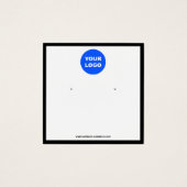 カスタムロゴ正方形ホワイトイヤリングディスプレイの追加 (正面)