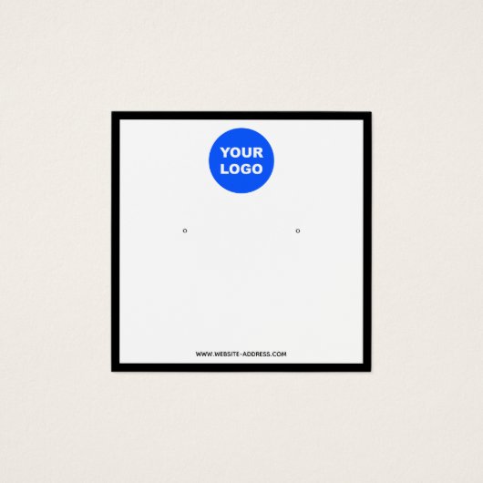 カスタムロゴ正方形ホワイトイヤリングディスプレイの追加 (正面)