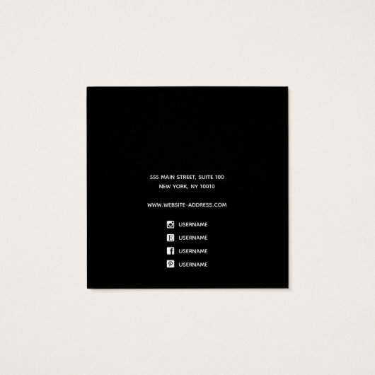 カスタムロゴ正方形ホワイトイヤリングディスプレイの追加 (裏面)