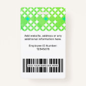 カスタムロゴ準備スタッフラベルプロフェッショナル名 バッジ (裏面)