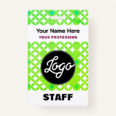 カスタムロゴ準備スタッフラベルプロフェッショナル名 バッジ (正面)