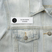 カスタムロゴ白ミニマモダンリスト 名札 (インサイチュ)