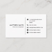 カスタムロゴ白モダンいソーシャルメディアのアイコン 名刺 (正面)