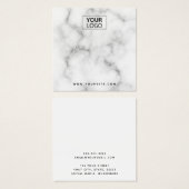 カスタムロゴ白大理石イヤリングディスプレイカード (正面&裏面)