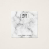 カスタムロゴ白大理石イヤリングディスプレイカード (正面)