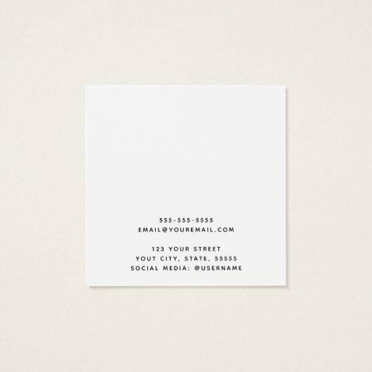 カスタムロゴ白大理石イヤリングディスプレイカード (裏面)