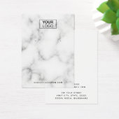 カスタムロゴ白大理石イヤリングディスプレイカード (デスク)