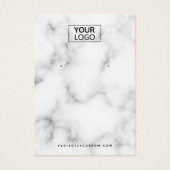 カスタムロゴ白大理石イヤリングディスプレイカード (正面)