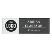 カスタムロゴ白磁名タグバッジ 名札 (正面)