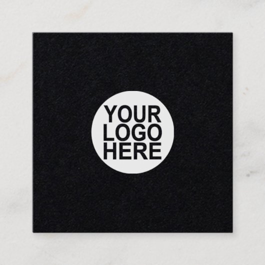 カスタムロゴ白黒の名刺 スクエア名刺 (正面)