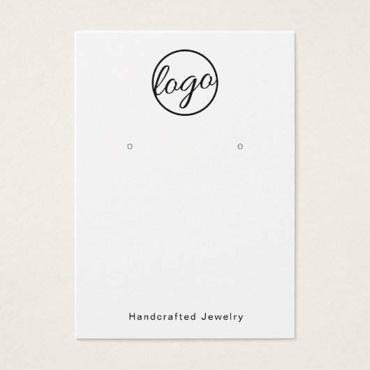 カスタムロゴ白黒イヤリングシンプルディスプレイ (正面)
