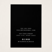 カスタムロゴ白黒イヤリング表示カード (裏面)