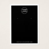 カスタムロゴ白黒イヤリング表示カード (正面)