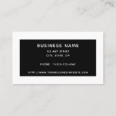 カスタムロゴ白黒カラーブロックミニマリスト 名刺 (裏面)