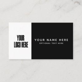 カスタムロゴ白黒カラーブロックミニマリスト 名刺