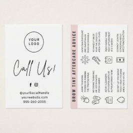 カスタムロゴ眉毛ティントアフターケアカード