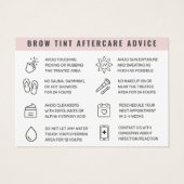 カスタムロゴ眉毛ティントアフターケアカード (裏面)