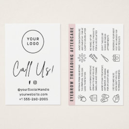 カスタムロゴ眉縫いアフターケアカード