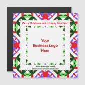 カスタムロゴ磁気ハッピークリスマス名刺 (正面/裏面)