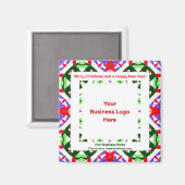 カスタムロゴ磁気ハッピークリスマス名刺 マグネット (正面/裏面)