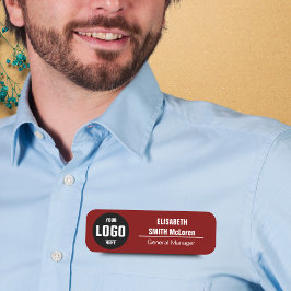 カスタムロゴ磁気名タグ – フェイク金ゴールドデザイン 名札