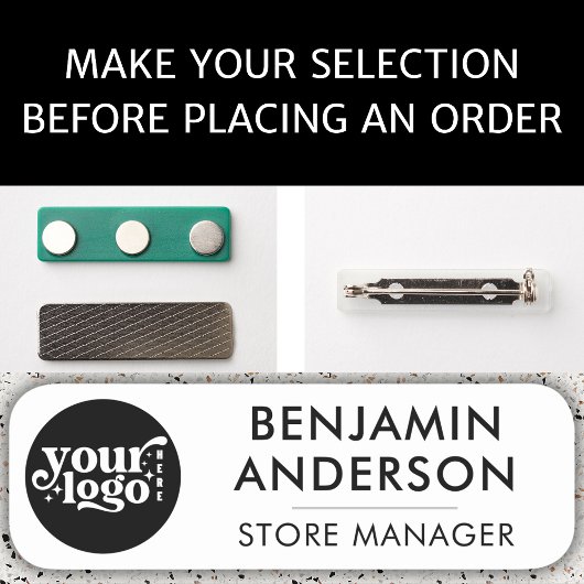 カスタムロゴ磁気従業員 名札