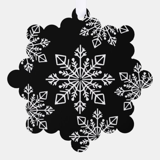 カスタムロゴ社名雪片メリークリスマス オーナメントカード (裏面)