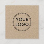 カスタムロゴ素朴Kraftソーシャルメディアのアイコン広場 スクエア名刺 (裏面)