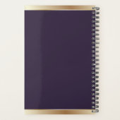 カスタムロゴ紫エレガント金ゴールド プランナー手帳 (裏面)