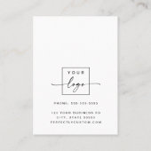 カスタムロゴ縦白アポイントメントカード 予約カード (裏面)