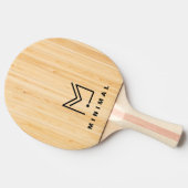 カスタムロゴ薄い木材ミニマルデザイン 卓球ラケット (横)