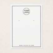 カスタムロゴ薄い黒のイヤリング縁どディスプレイ・カード (正面)
