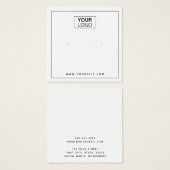 カスタムロゴ薄い黒のイヤリング縁どディスプレイ・カード (正面&裏面)