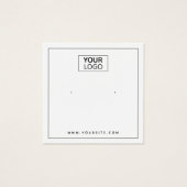 カスタムロゴ薄い黒のイヤリング縁どディスプレイ・カード (正面)