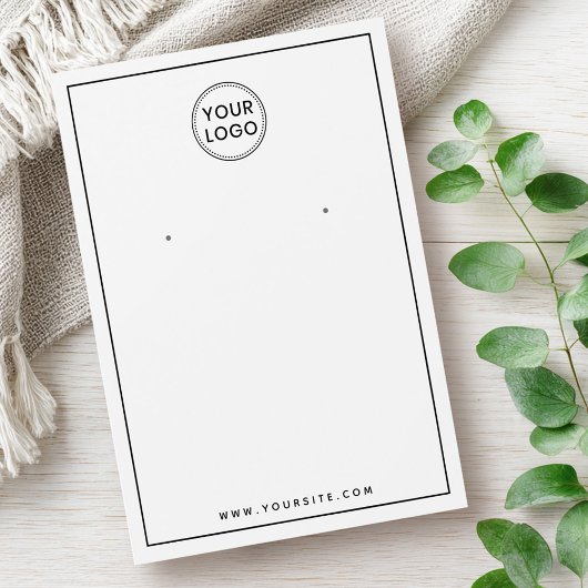 カスタムロゴ薄い黒のイヤリング縁どディスプレイ・カード