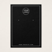 カスタムロゴ薄縁ど黒イヤリング表示カード (正面)